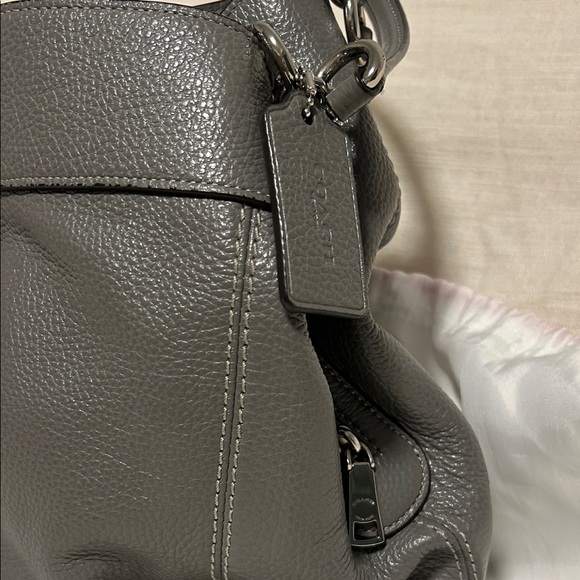 Coach  Gray Leather Shoulder Bag - Picture 3 of 11